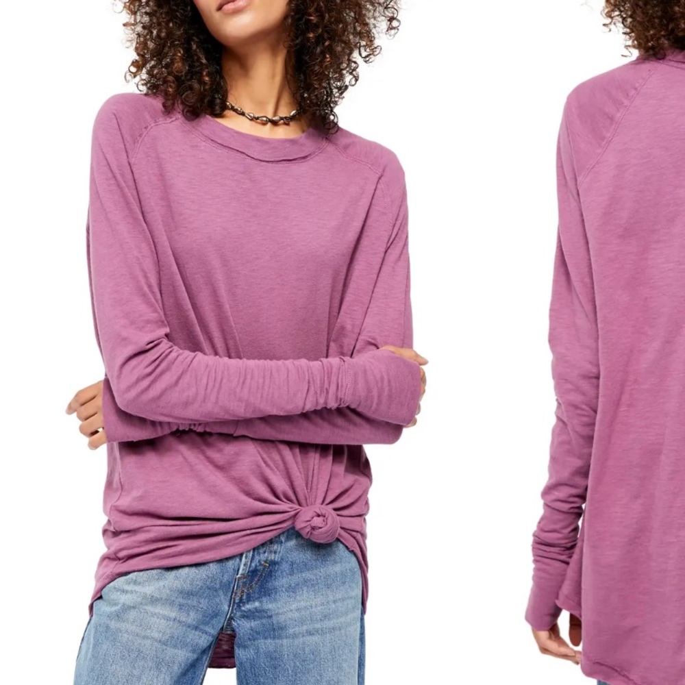 Free People Arden Extra Long Cotton Top